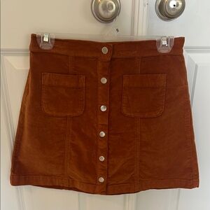 Urban Outfitters Copper Mini Suede Skirt